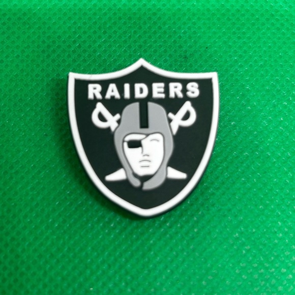 -🌼 (3/$8 or 5/$15) NEW “NFL” Raiders Fun Croc Shoe Charm Collection - Picture 1 of 1